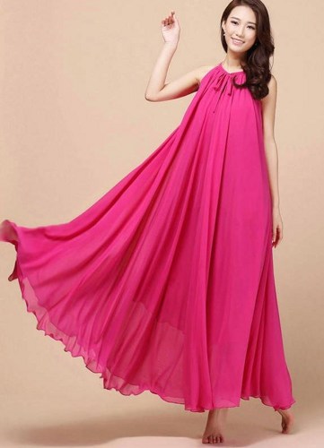 Pink Bridesmaids Dress Pink Maxi Dresses Teens And Adult Women on ...